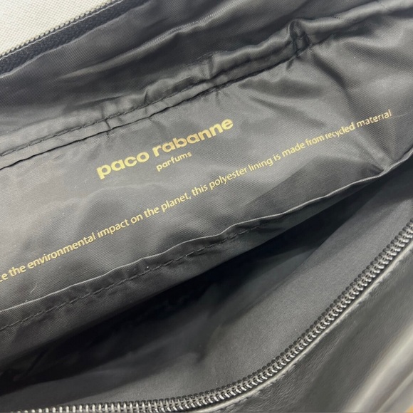 NWT {PACO RABANNE} 1 MILLION ELIXIR Black Nylon/Leather Pouch Cosmetic Case - Picture 3 of 4